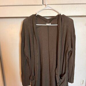 Sienna Sky Waffle Knit Cardigan – Size M